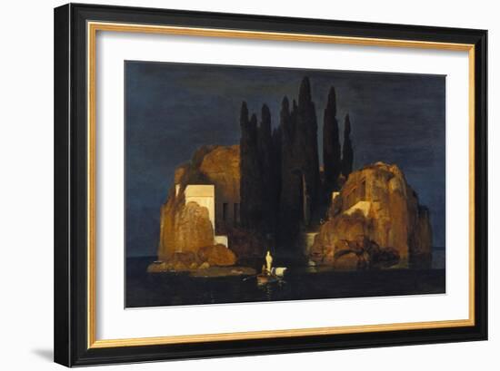 The Isle of the Dead (First Version), 1880-Arnold Bocklin-Framed Giclee Print