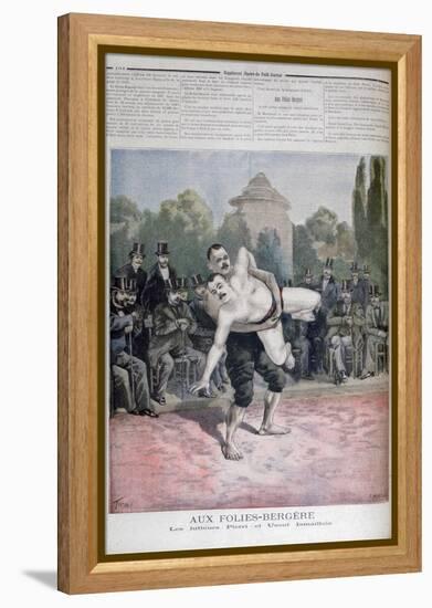 The Ismaillolo Brothers Wrestling, the Folies Bergère, 1895-F Meaulle-Framed Premier Image Canvas