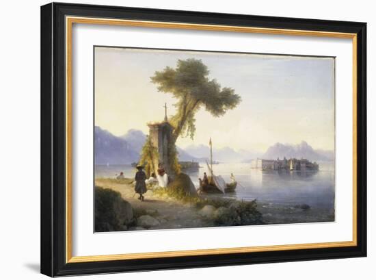 The Isola Bella on Lago Maggiore, 1843-Ivan Konstantinovich Aivazovsky-Framed Giclee Print