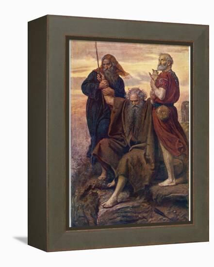 The Israelites are Enabled to Defeat the Amalekites Because Moses Arms are Held up by Aaron and Hur-John Everett Millais-Framed Premier Image Canvas