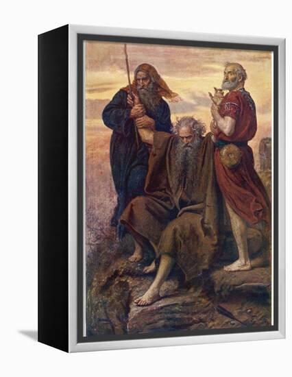 The Israelites are Enabled to Defeat the Amalekites Because Moses Arms are Held up by Aaron and Hur-John Everett Millais-Framed Premier Image Canvas