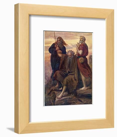 The Israelites are Enabled to Defeat the Amalekites Because Moses Arms are Held up by Aaron and Hur-John Everett Millais-Framed Photographic Print