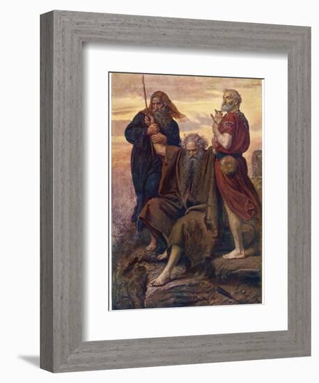 The Israelites are Enabled to Defeat the Amalekites Because Moses Arms are Held up by Aaron and Hur-John Everett Millais-Framed Photographic Print