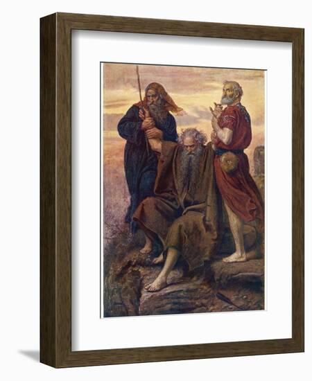 The Israelites are Enabled to Defeat the Amalekites Because Moses Arms are Held up by Aaron and Hur-John Everett Millais-Framed Photographic Print