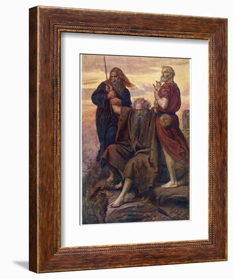 The Israelites are Enabled to Defeat the Amalekites Because Moses Arms are Held up by Aaron and Hur-John Everett Millais-Framed Photographic Print