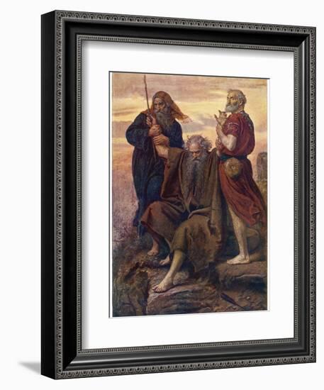 The Israelites are Enabled to Defeat the Amalekites Because Moses Arms are Held up by Aaron and Hur-John Everett Millais-Framed Photographic Print