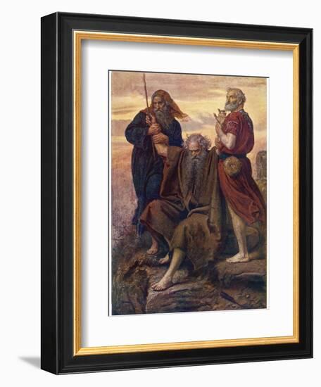 The Israelites are Enabled to Defeat the Amalekites Because Moses Arms are Held up by Aaron and Hur-John Everett Millais-Framed Photographic Print