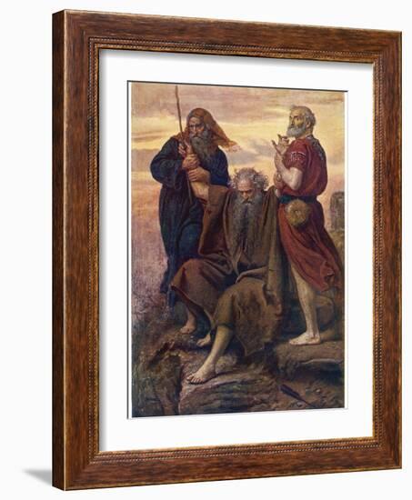 The Israelites are Enabled to Defeat the Amalekites Because Moses Arms are Held up by Aaron and Hur-John Everett Millais-Framed Photographic Print