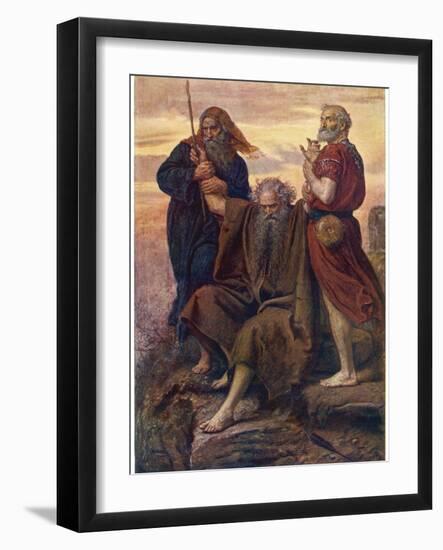 The Israelites are Enabled to Defeat the Amalekites Because Moses Arms are Held up by Aaron and Hur-John Everett Millais-Framed Photographic Print