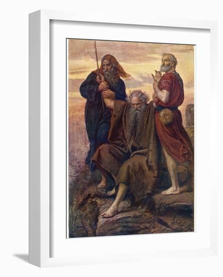 The Israelites are Enabled to Defeat the Amalekites Because Moses Arms are Held up by Aaron and Hur-John Everett Millais-Framed Photographic Print