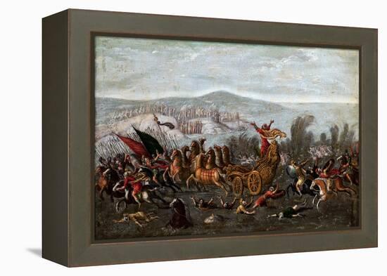 The Israelites Crossing the Red Sea, with Moses Parting the Waters-null-Framed Premier Image Canvas