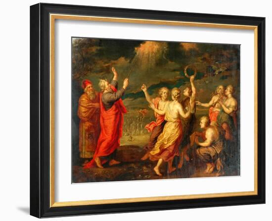 The Israelites Rejoicing After Crossing The Red Sea-Nicolas Poussin-Framed Giclee Print