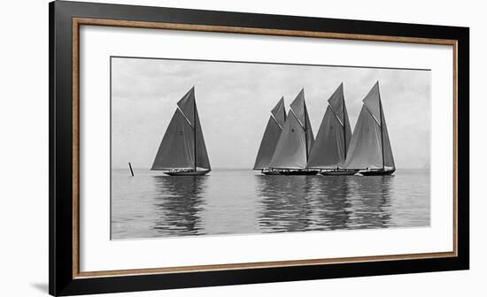 The Istalena Greyline in a Race, 1921-Edwin Levick-Framed Art Print