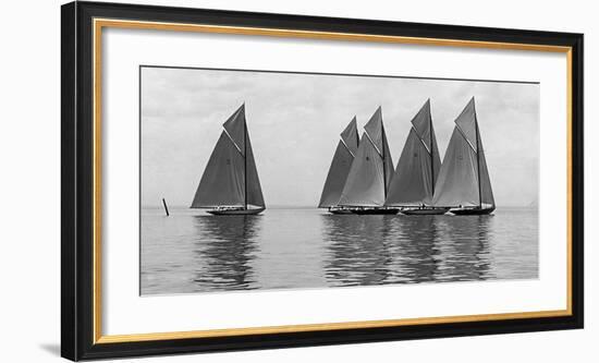 The Istalena Greyline in a Race, 1921-Edwin Levick-Framed Art Print