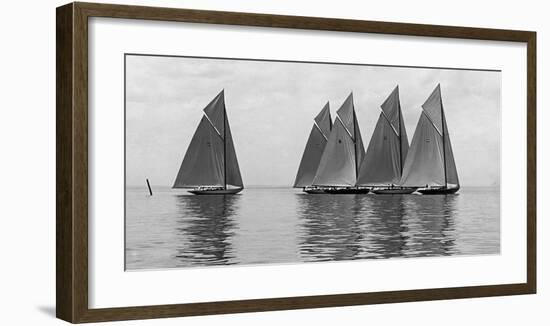 The Istalena Greyline in a Race, 1921-Edwin Levick-Framed Art Print