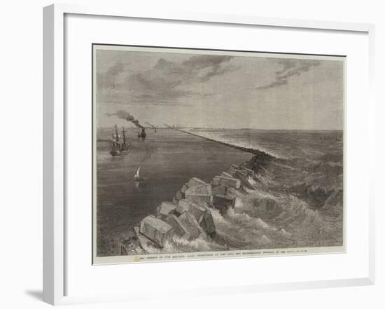 The Isthmus of Suez Maritime Canal-null-Framed Giclee Print