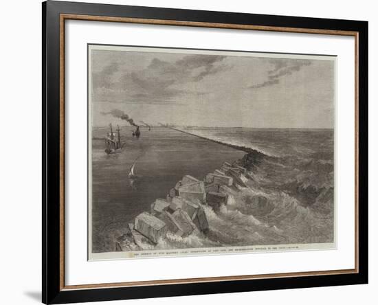 The Isthmus of Suez Maritime Canal-null-Framed Giclee Print