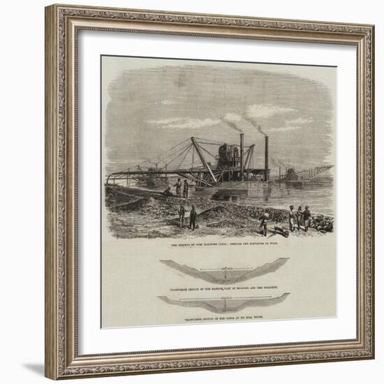 The Isthmus of Suez Maritime Canal-null-Framed Giclee Print