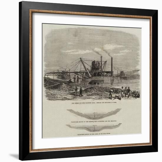 The Isthmus of Suez Maritime Canal-null-Framed Giclee Print