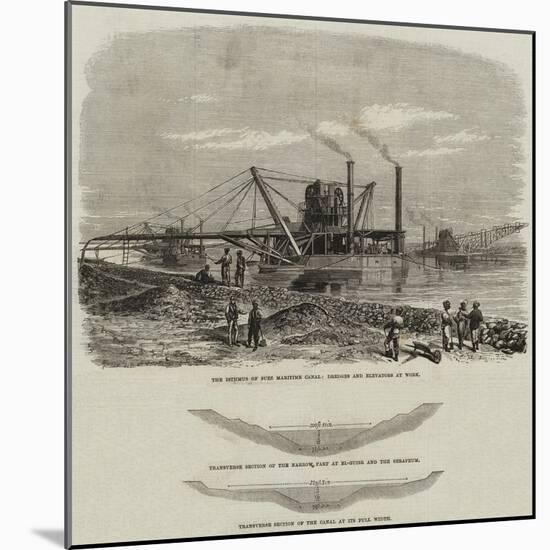 The Isthmus of Suez Maritime Canal-null-Mounted Giclee Print