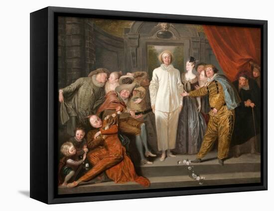 The Italian Comedians by Antoine Watteau-Antoine Watteau-Framed Premier Image Canvas