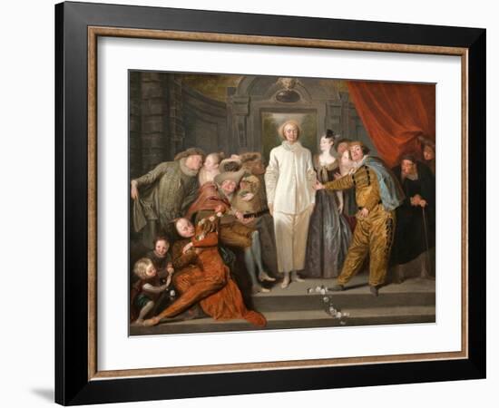 The Italian Comedians by Antoine Watteau-Antoine Watteau-Framed Giclee Print