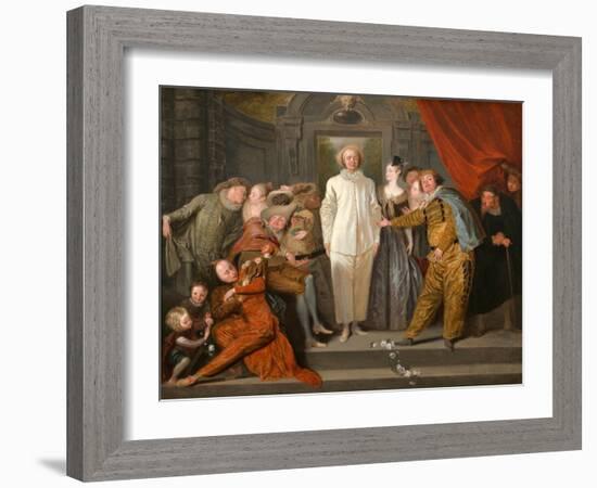 The Italian Comedians, Ca 1720-Jean Antoine Watteau-Framed Giclee Print