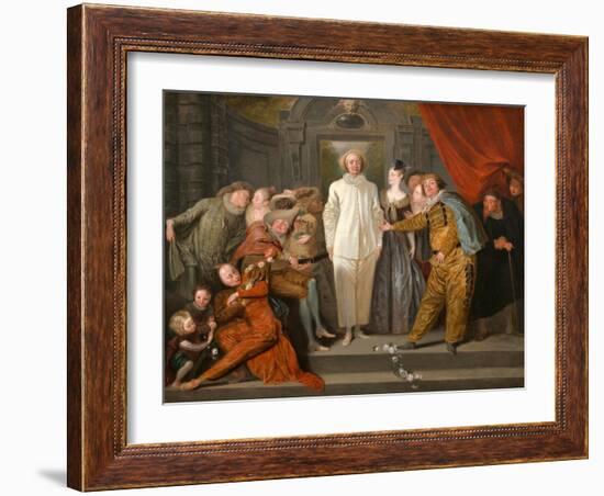 The Italian Comedians, Ca 1720-Jean Antoine Watteau-Framed Giclee Print