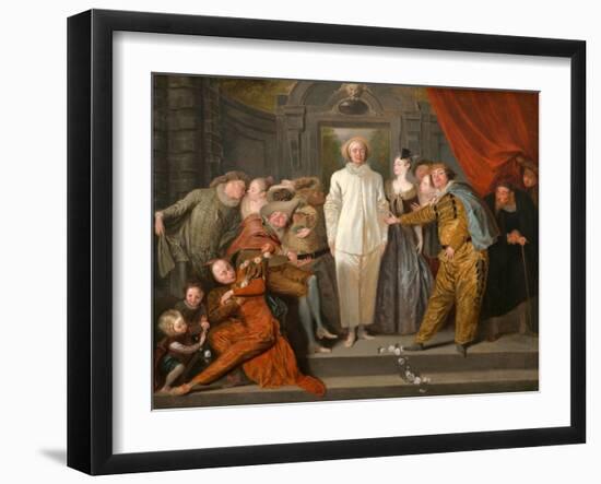 The Italian Comedians, Ca 1720-Jean Antoine Watteau-Framed Giclee Print