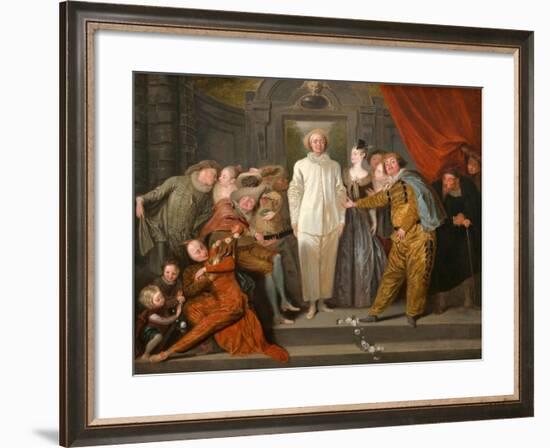 The Italian Comedians, Ca 1720-Jean Antoine Watteau-Framed Giclee Print