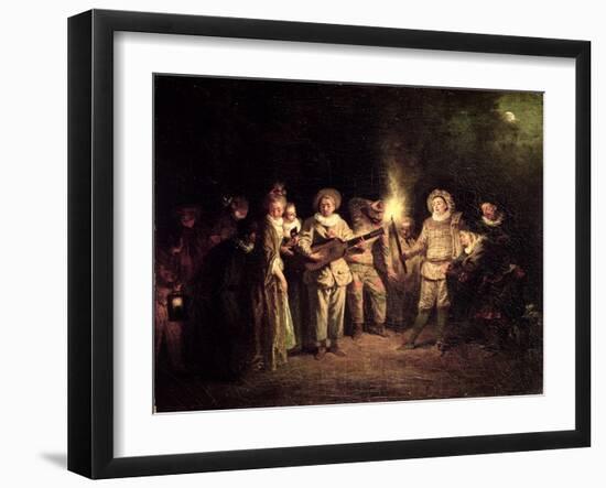 The Italian Comedy, C.1716-Jean Antoine Watteau-Framed Giclee Print