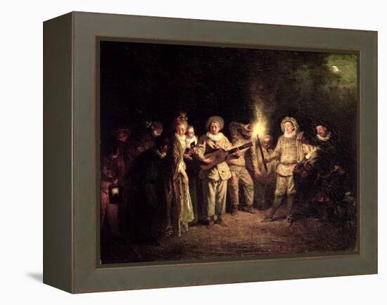 The Italian Comedy, C.1716-Jean Antoine Watteau-Framed Premier Image Canvas