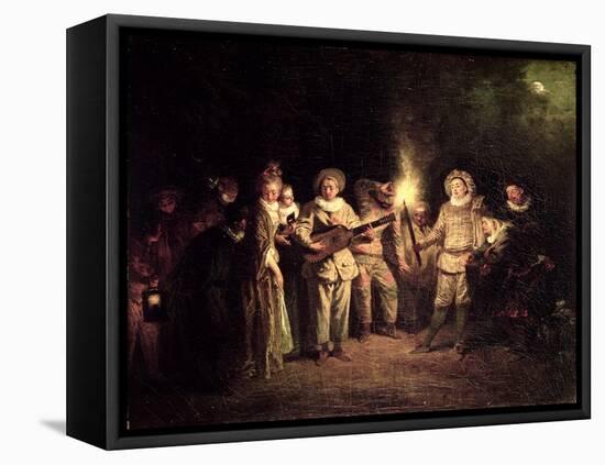 The Italian Comedy, C.1716-Jean Antoine Watteau-Framed Premier Image Canvas