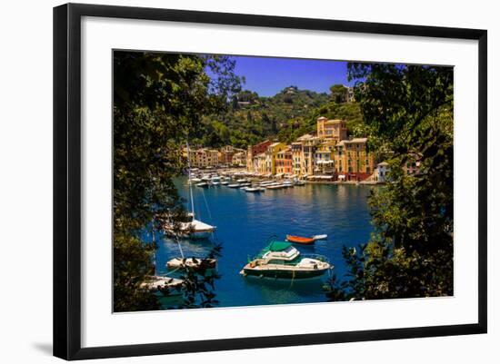 The Italian Fishing Village of Portofino, Liguria, Italy, Europe-Laura Grier-Framed Photographic Print