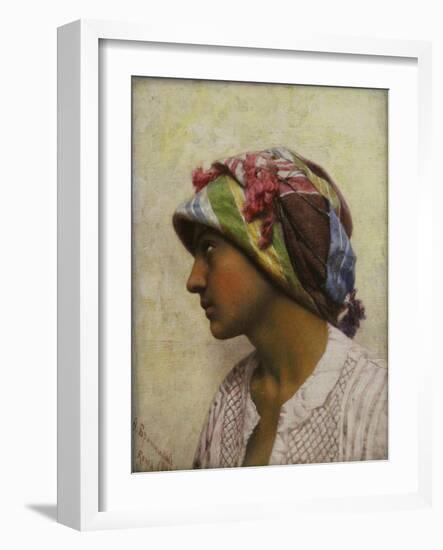 The Italian Girl, 1880-Feodor Andreyevich Bronnikov-Framed Giclee Print