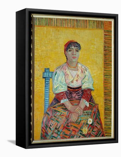 The Italian or Portrait of Agostina Segatori, Patron of a Parisian Cabaret Painting by Vincent Van-Vincent van Gogh-Framed Premier Image Canvas