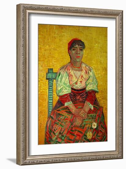 The Italian Woman (Agostina Segatori, Patron of the Cabaret, Le Tambourin), c.1887-Vincent van Gogh-Framed Giclee Print