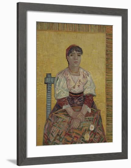 The Italian Woman-Vincent Van Gogh-Framed Premium Giclee Print