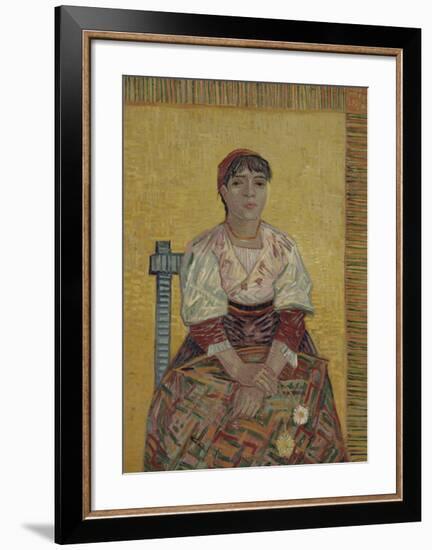 The Italian Woman-Vincent Van Gogh-Framed Premium Giclee Print