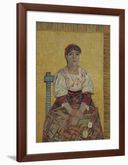 The Italian Woman-Vincent Van Gogh-Framed Premium Giclee Print