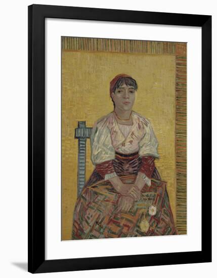 The Italian Woman-Vincent Van Gogh-Framed Premium Giclee Print