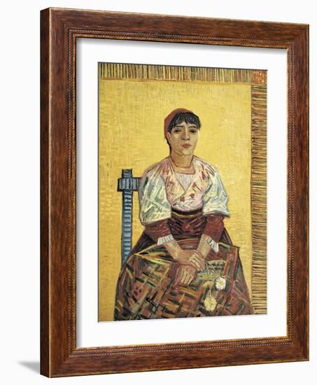 The Italian Woman-Vincent van Gogh-Framed Art Print