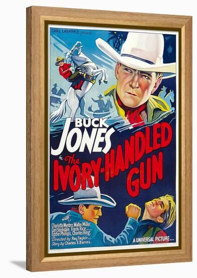 The Ivory-Handled Gun, Top and Bottom Left: Buck Jones, 1935-null-Framed Stretched Canvas