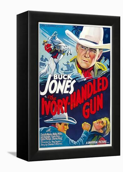 The Ivory-Handled Gun, Top and Bottom Left: Buck Jones, 1935-null-Framed Stretched Canvas