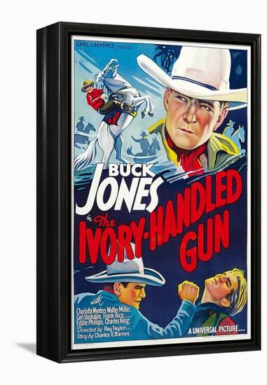 The Ivory-Handled Gun, Top and Bottom Left: Buck Jones, 1935-null-Framed Stretched Canvas