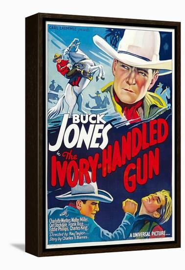 The Ivory-Handled Gun, Top and Bottom Left: Buck Jones, 1935-null-Framed Stretched Canvas