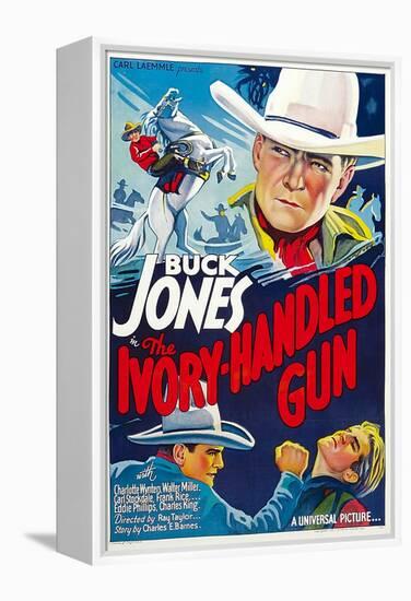 The Ivory-Handled Gun, Top and Bottom Left: Buck Jones, 1935-null-Framed Stretched Canvas