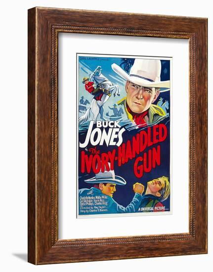 The Ivory-Handled Gun, Top and Bottom Left: Buck Jones, 1935-null-Framed Photo