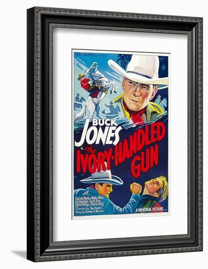 The Ivory-Handled Gun, Top and Bottom Left: Buck Jones, 1935-null-Framed Photo