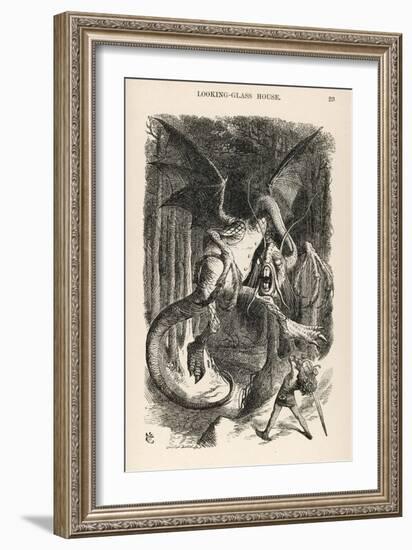 The Jabberwock-John Tenniel-Framed Art Print